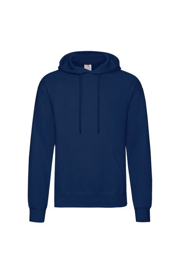 Fruit Of The Loom Mens Hooded Sweatshirt / Hoodie - Navy Blue