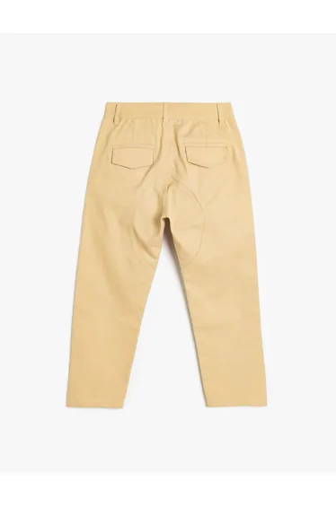 بنطلون قطن بجيوب 