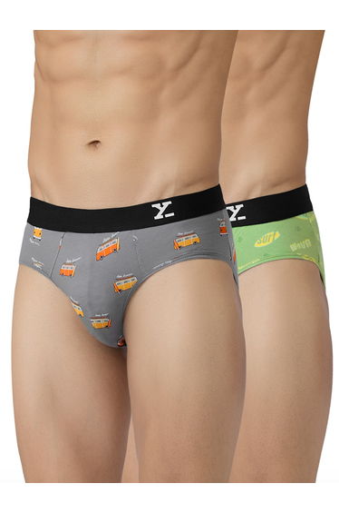 Pack of 2 - Men Surf Cotton Printed Briefs