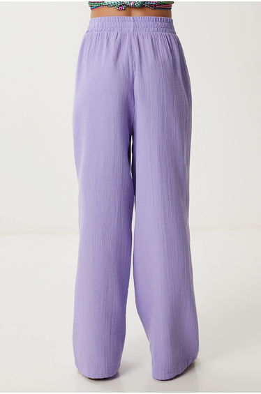 ISTANBUL Wide Leg Drawstring Waist Pants with Binding Detail product thumbnail 4