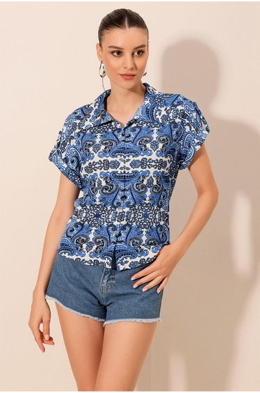 Patterned Short Sleeve Shirt - Saks