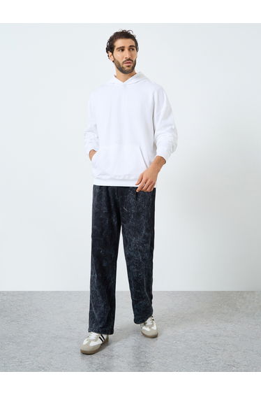 Oversize Back Embroidered Heavy Fleece Hoodie