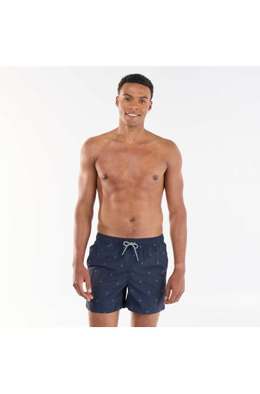 Patterned swim shorts BLUE
