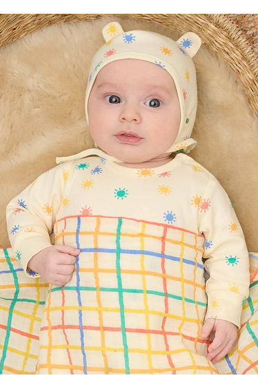 Dreamy & Ditto Set - Baby Playsuit & Muslin Swaddle Blanket Gift Box