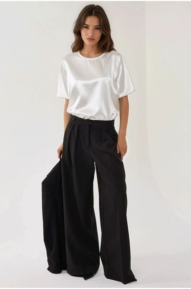 High Waist Pleated Palazzo Pants