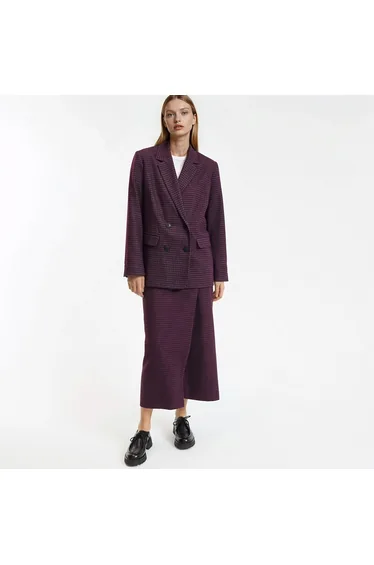 بليزر لا ريدوت كولكشنز بنفسجي بطبعة كاروهات