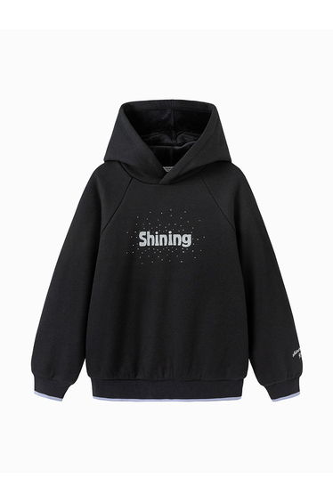 Girls' Hoodie With Print And Rhinestones