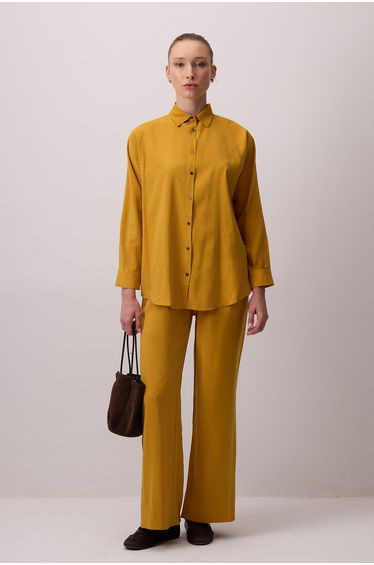 STONE EMBROIDERED SHIRT AND TROUSERS SET