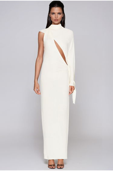 Jarosława Cutout Asymmetrical Maxi Dress