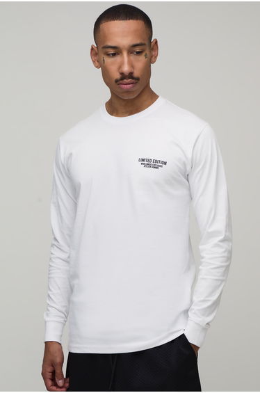 Limited Edition Regular Fit Long Sleeve T-Shirt - white