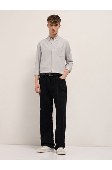 Men Cotton Solid Slim Fit Casual Shirt