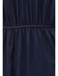 V-Neck Batwing Sleeve Long Dress - MIDNIGHT - 4
