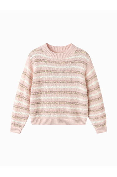 Girls' Striped Knit Sweater