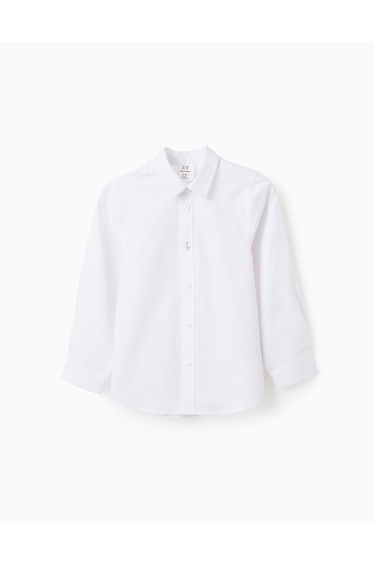 Shirt in Cotton Oxford for Boys, White