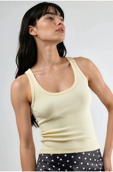 BUSEM U Collar Sleeveless Modal Cotton Tank Top