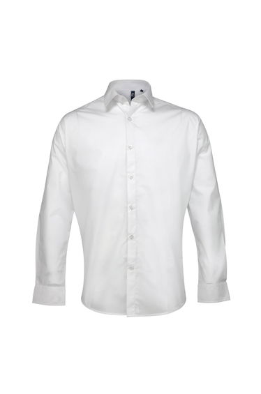 Premier Supreme Heavier Weight Poplin Long Sleeve Work Shirt - White