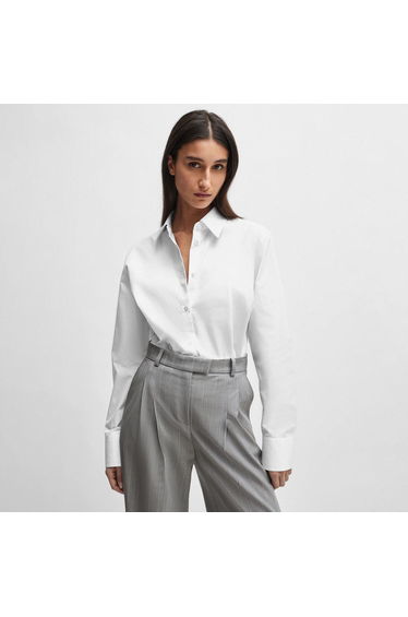 Women's Boss Naomi X Cotton Bodysuit in White