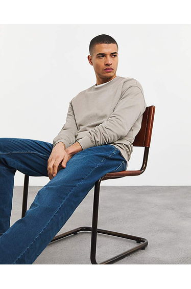 Loose Fit Stretch Jean Mid Wash