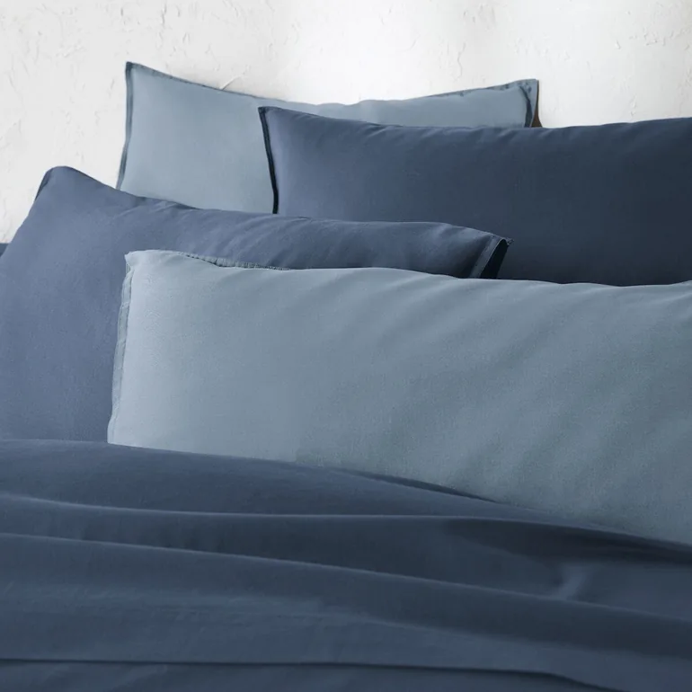 شرشف سرير بقطن مغسول سادة - 3