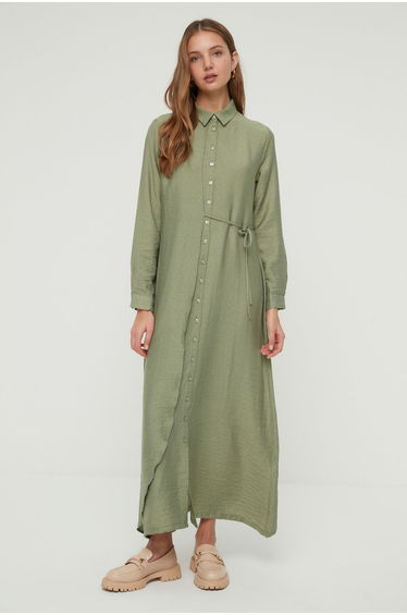Dress - Green - Shirt dress
