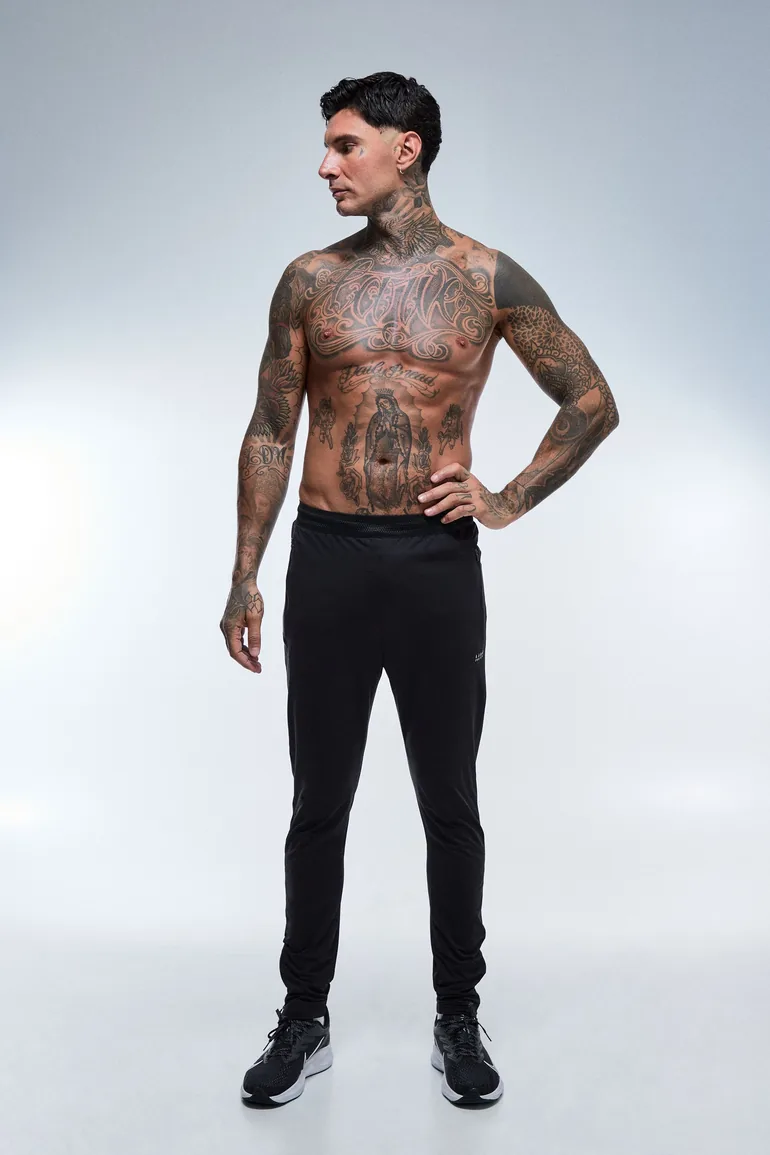 Tall Man Active Gym Essentials Stretch Tapered Jogger - black