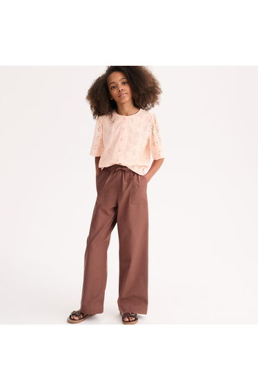 Cotton/Linen Elasticated Waistband Trousers