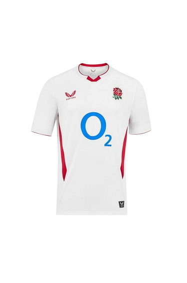 Castore Mens 2025 England Rugby T-Shirt - White/Red