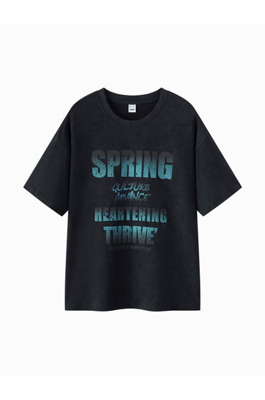 Men's Front Text Graphic T-Shirt