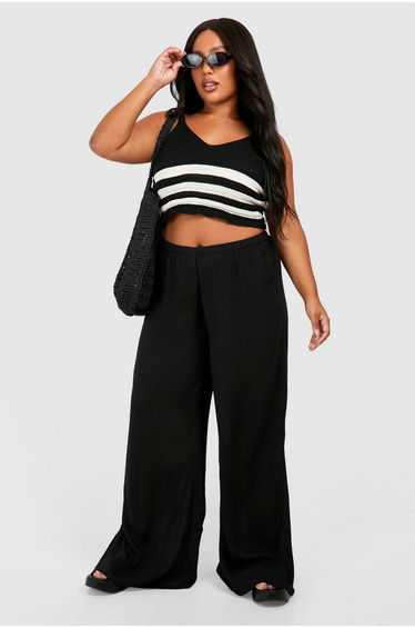 Plus Stripped Strappy Top