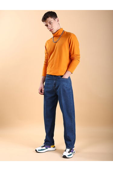 Mid-Rise Loose Fit Faded Baggy Jeans