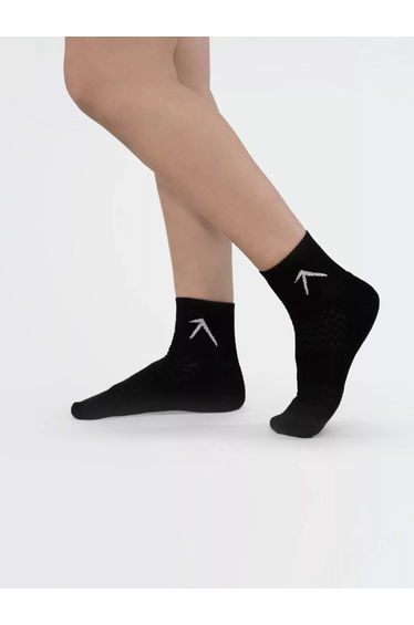 Pack of 3 - Black Short Crew Cotton Socks