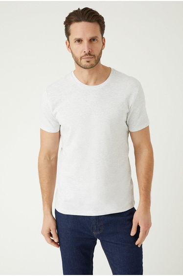 Grey Marl 3 Pack Crew Neck T-shirts