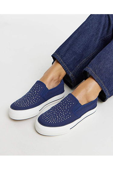 Slip On Canvas Trainer Extra Wide