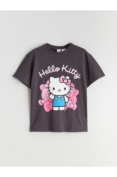 Hello Kitty Graphic Tee for Girls with a Crew Neck