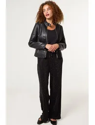 Rhinestone Detailed Trousers