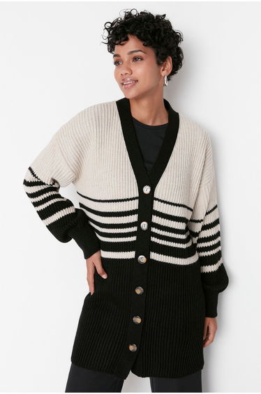 Cardigan - Black - Regular fit