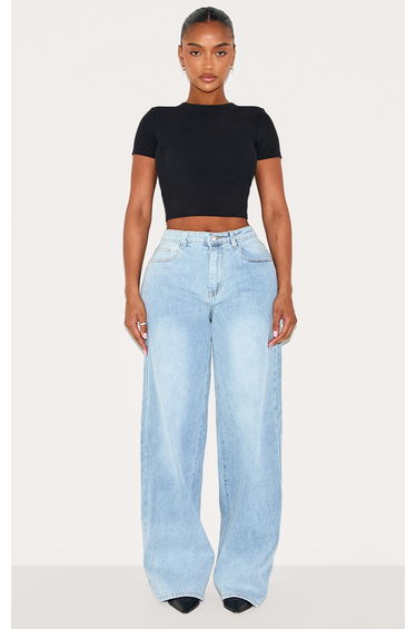 Shape Light Blue Hourglass Stretch High Waisted Straight Leg Jeans