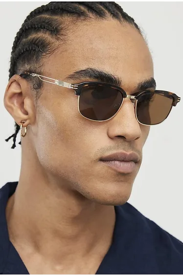 Brown Tortoise Clubmaster Sunglasses