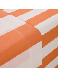 شرشف سرير قطن مخطط - برتقالي - 2