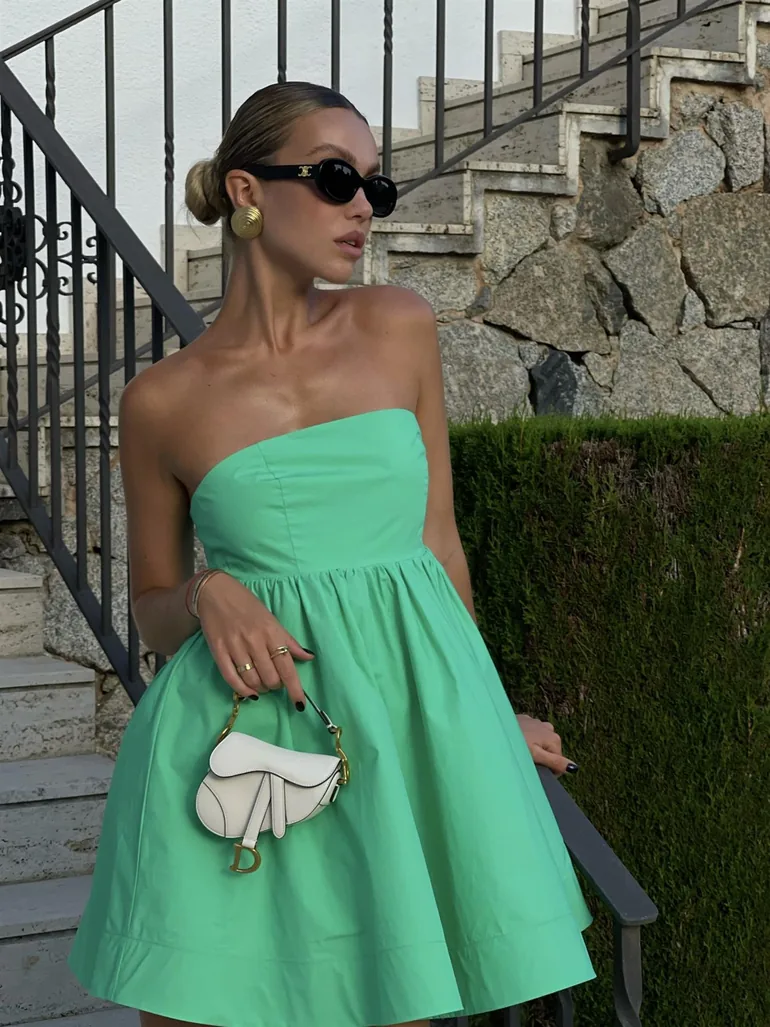 Shop Hayden Strapless Empire-Line Mini-Dress -Bright-Green Online in Iraq Shop Hayden Strapless Empire-Line Mini-Dress -Bright-Green Online in Iraq