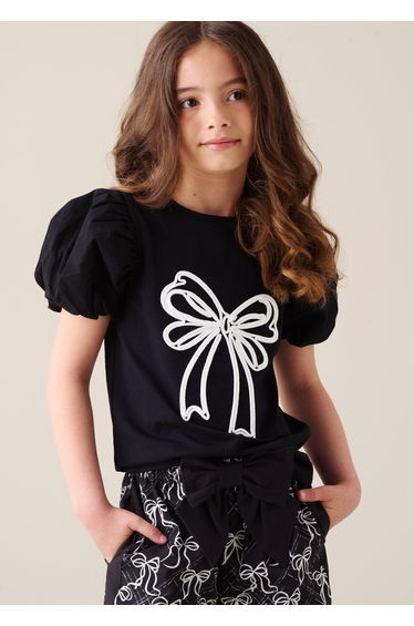 Aofie Bow Embellished Tee