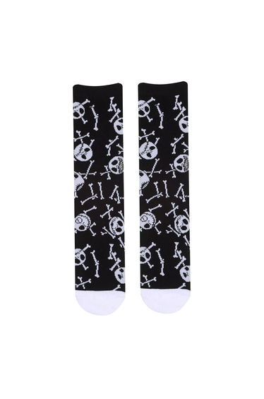 Nightmare Before Christmas Unisex Adult Bones Socks - Black