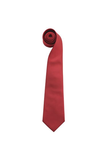 Premier Mens “Colours” Plain Fashion / Business Tie (Pack of 2) - Red
