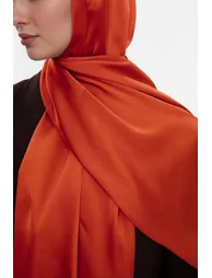 Mizalle & YAQA Special Satin Textured Shawl - 1
