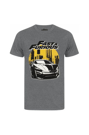 Fast & Furious Mens T-Shirt - Charcoal Marl