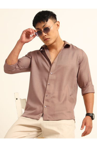 Men Purple Classic Casual Shirt