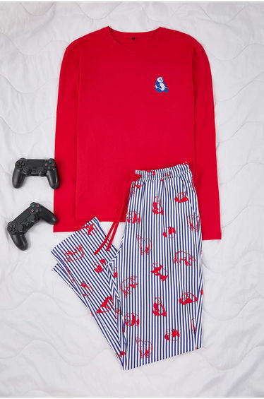 Red Regular Animal Homewear Pajama Set