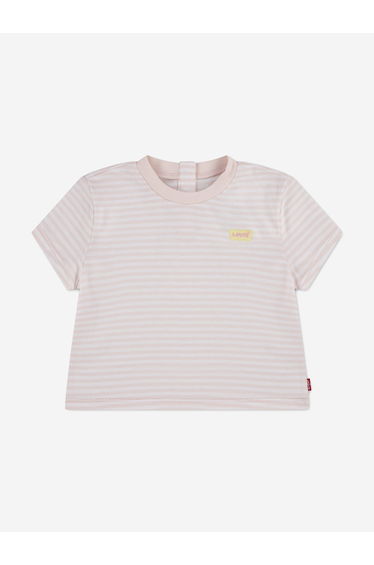 Levi's Baby Girls Striped Mini Batwing T-Shirt in Pink