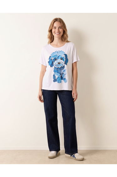 Patchwork Denim Dog Top