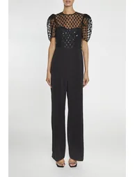 Mara Black Puff Sleeve Jumpsuit